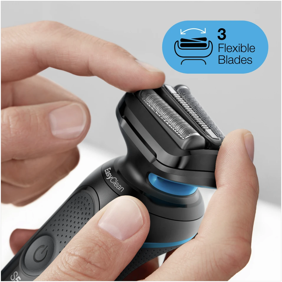 Braun | Shaver | 51-R1000s | Operating time (max) 50 min | Wet & Dry | Juodas/Raudona