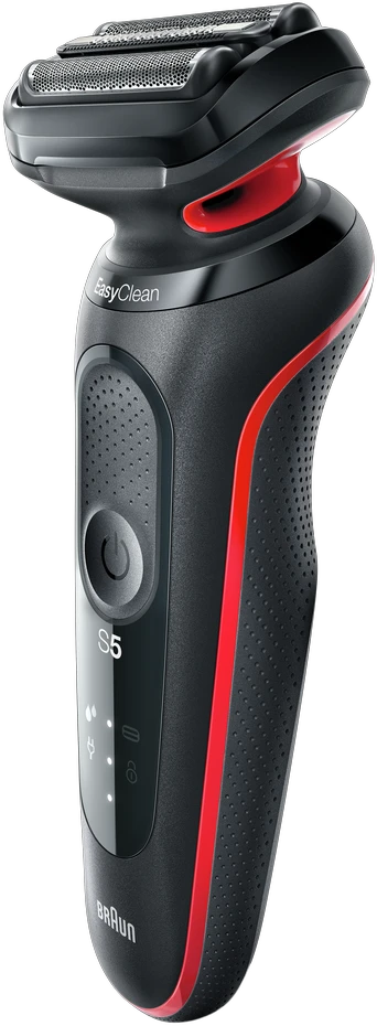 Braun | Shaver | 51-R1000s | Operating time (max) 50 min | Wet & Dry | Juodas/Raudona