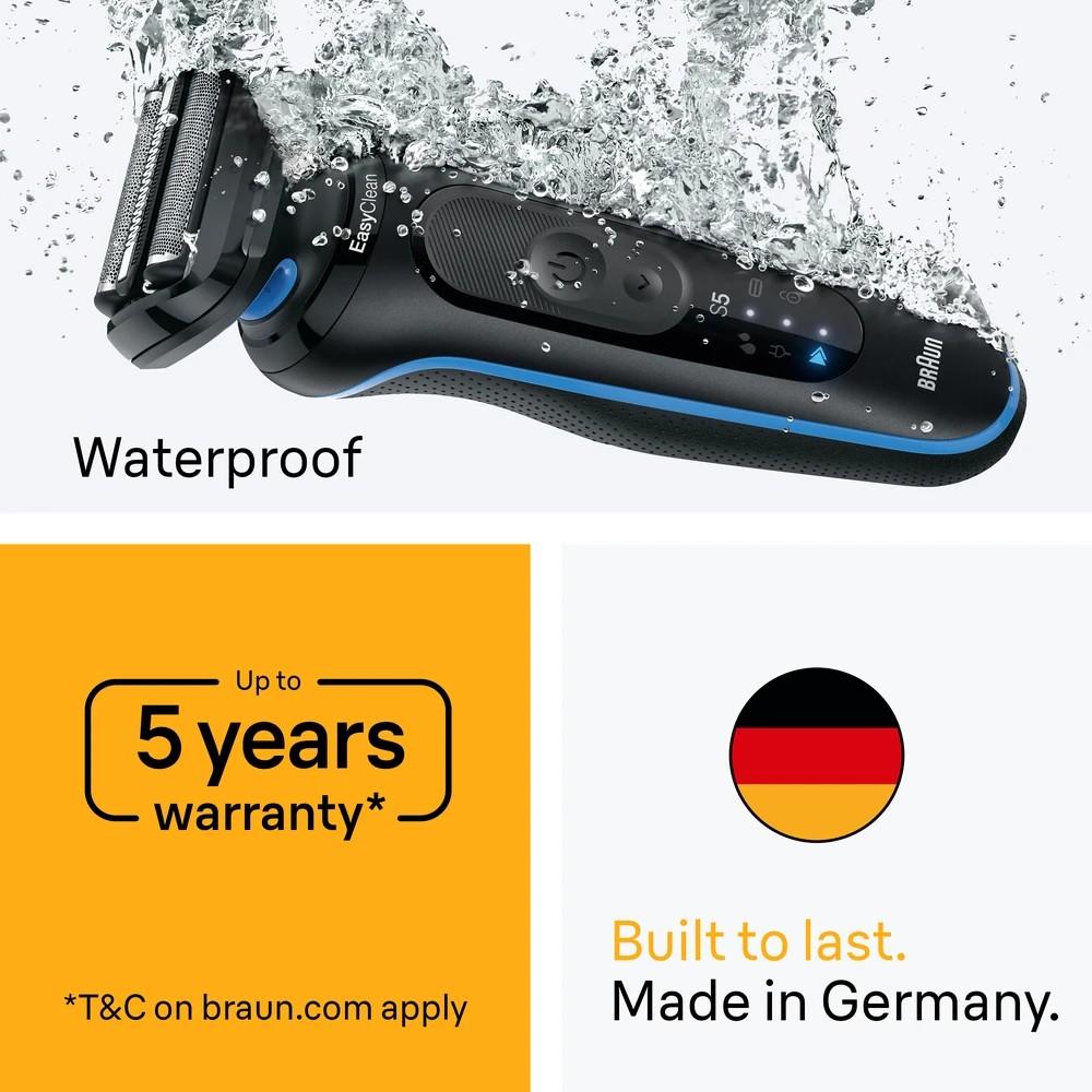 Vandeniui atspari Braun Series 5 barzdaskutė