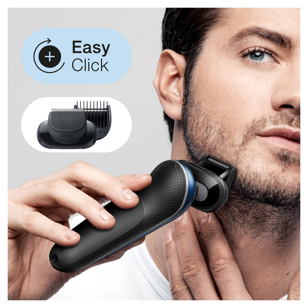 Braun | Shaver | 61-B1500s | Operating time (max) 50 min | Wet & Dry | Mėlyna/Juodas