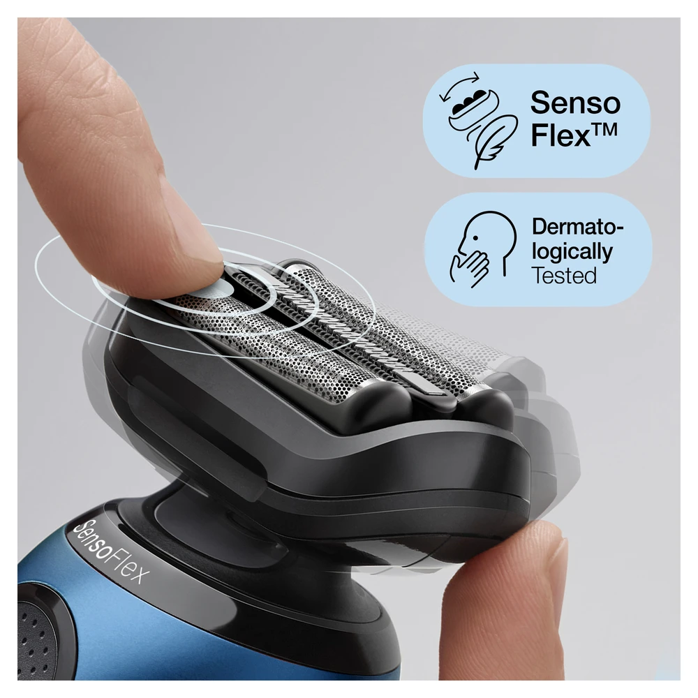Braun | Shaver | 61-B1500s | Operating time (max) 50 min | Wet & Dry | Mėlyna/Juodas