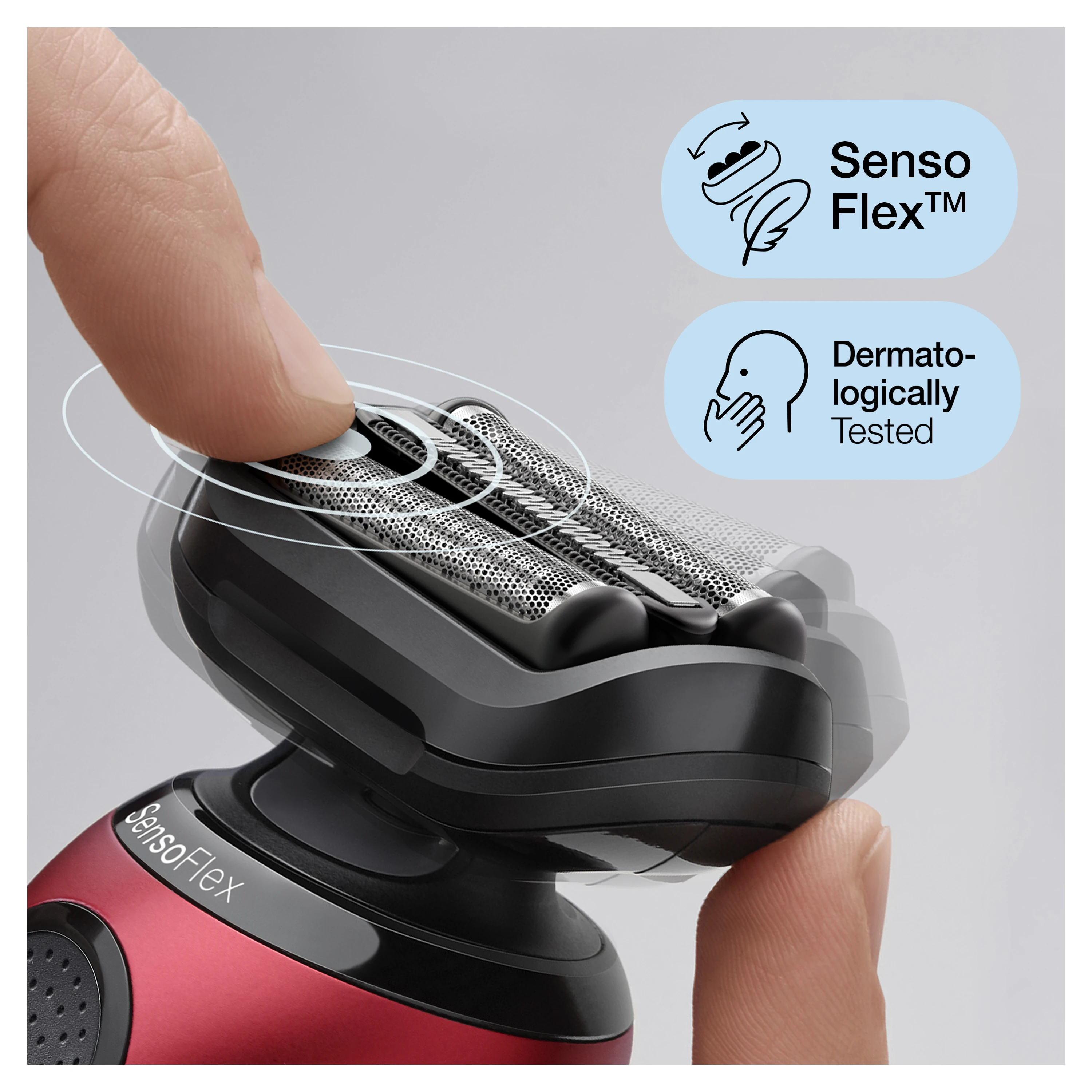 Braun | Shaver | 61-R1200s | Operating time (max) 50 min | Wet & Dry | Raudona/Juodas