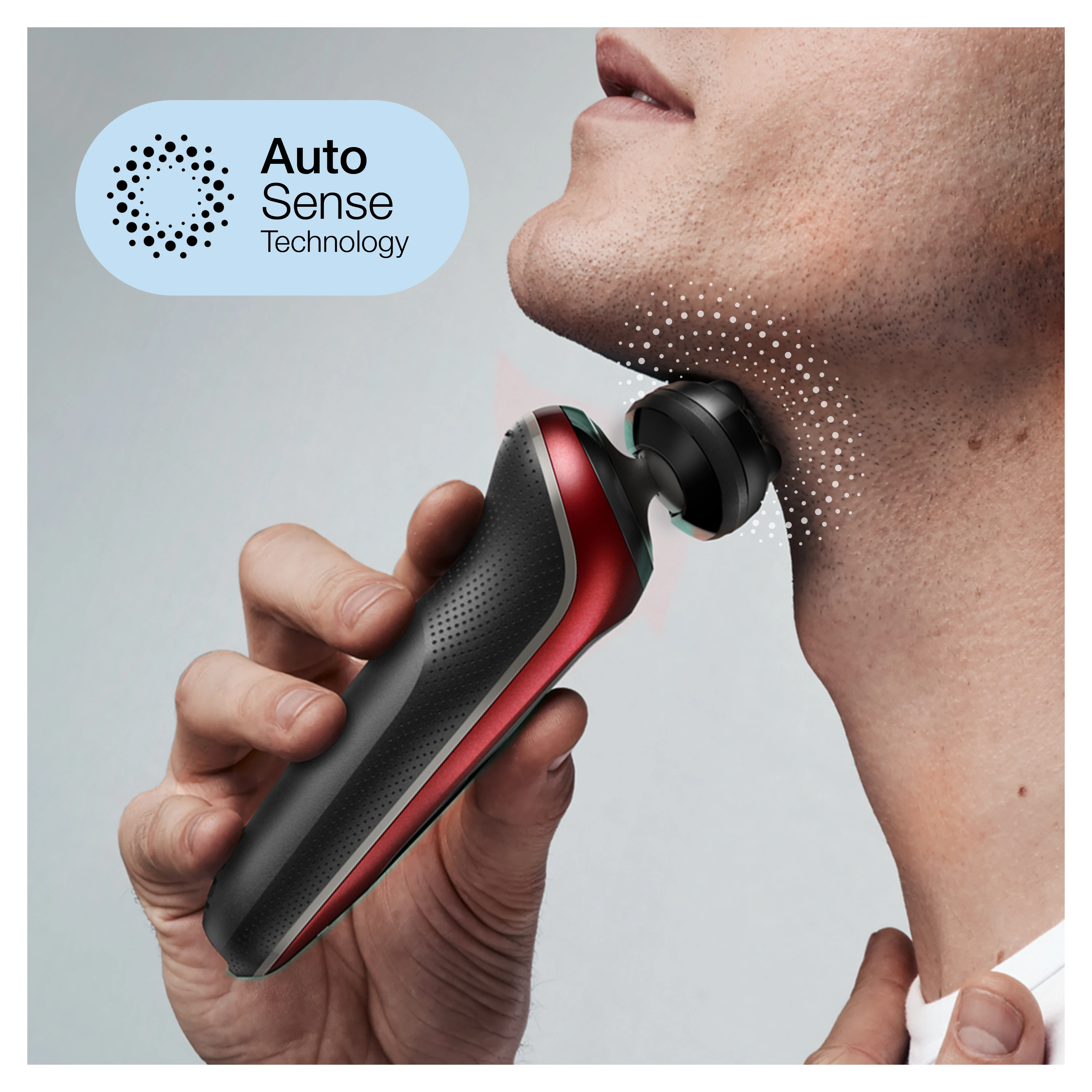 Braun | Shaver | 61-R1200s | Operating time (max) 50 min | Wet & Dry | Raudona/Juodas