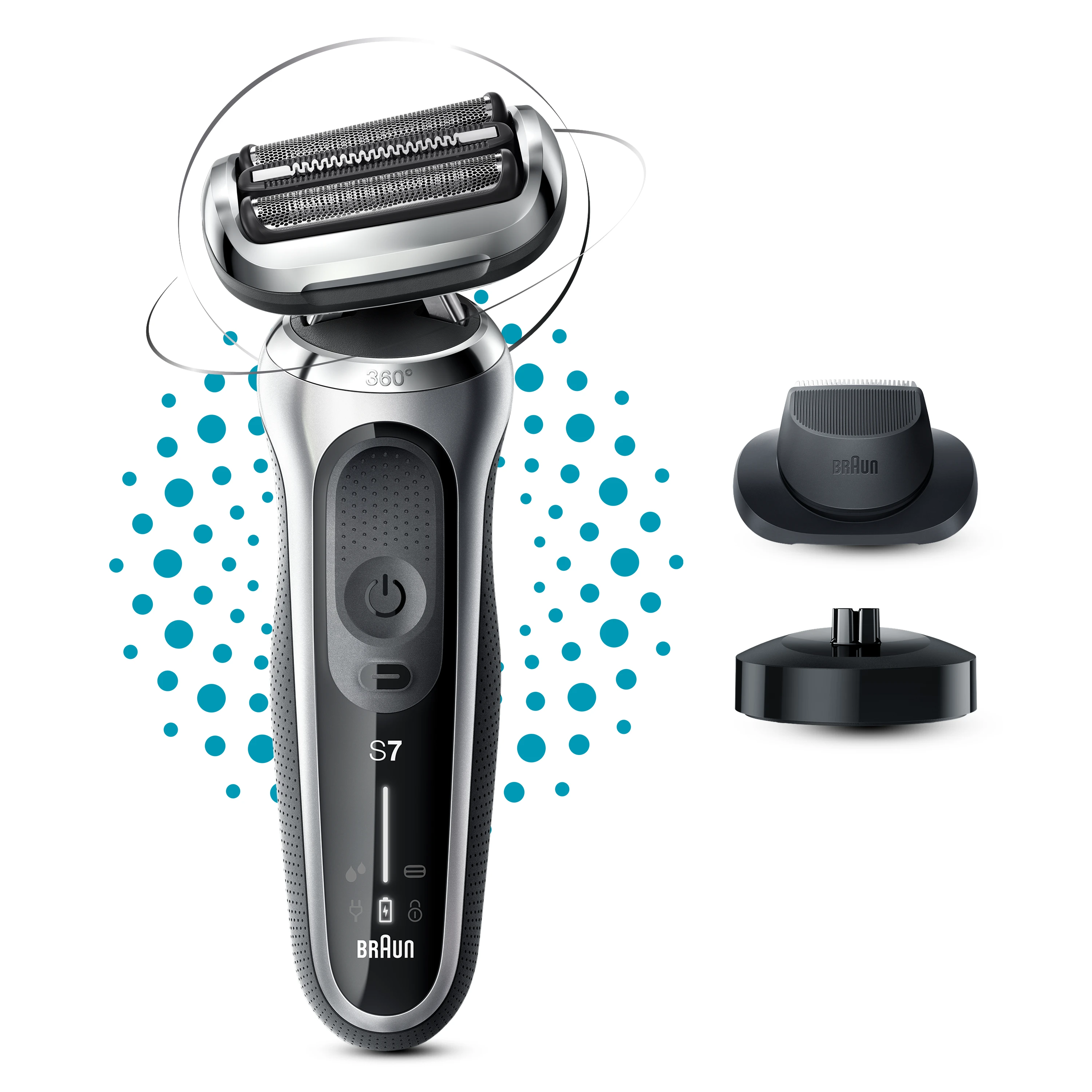 Barzdaskutė Braun | Shaver | 71-S4200cs | Operating time (max) 50 min | Wet & Dry | Sidabrinis/Juodas
