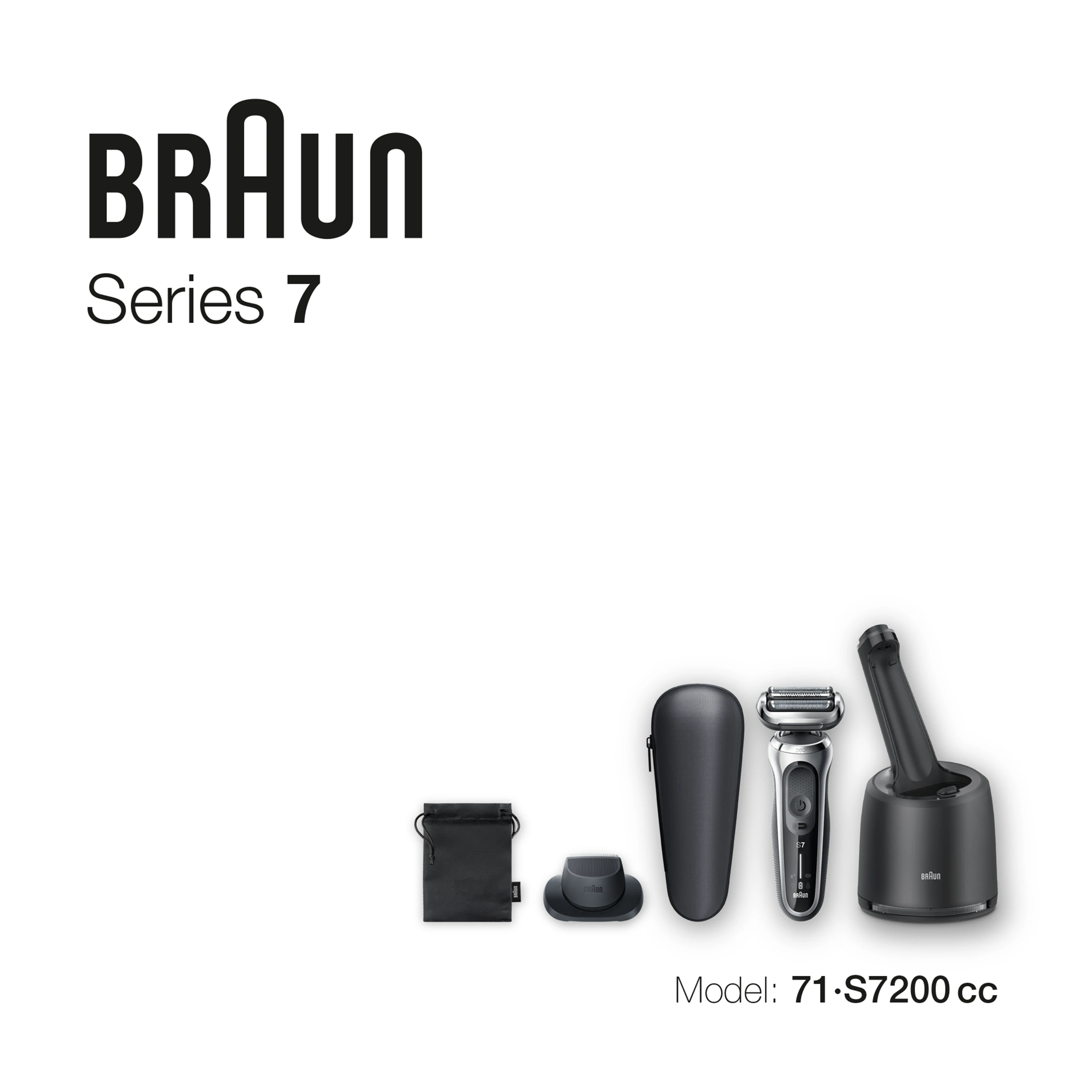 Braun 71-S7200cc barzdaskutė Series 7 360° Flex, AutoSence