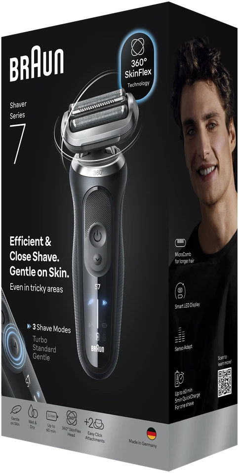 Barzdaskutė Braun Series 7 72-N1620s, juoda