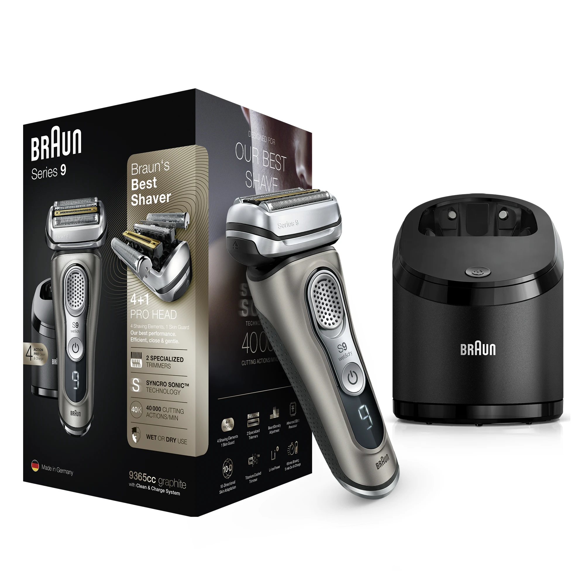 Barzdaskutė Braun Series 9 su dėžute ir stotele