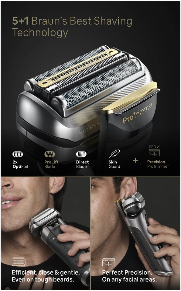 Barzdaskutė Braun Series 9 PRO+, Wet & Dry, 9565cc