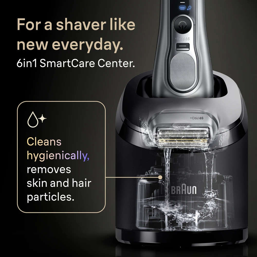 Braun 9667CC Barzdaskutė Series 9 PRO+ Clean&Charge / sidabrinis