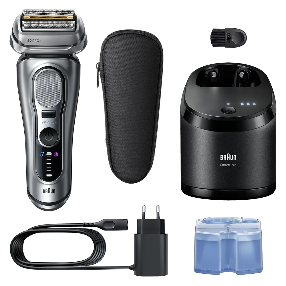 Braun 9667CC Barzdaskutė Series 9 PRO+ Clean&Charge / sidabrinis