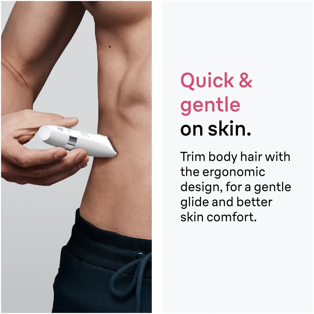 Braun BS1000 kompaktiškas kūno plaukų trimeris BODY