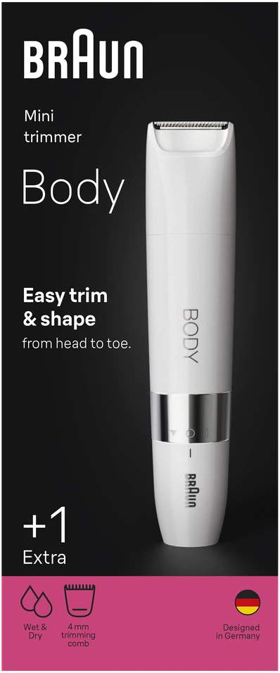 Braun BS1000 kompaktiškas kūno plaukų trimeris BODY