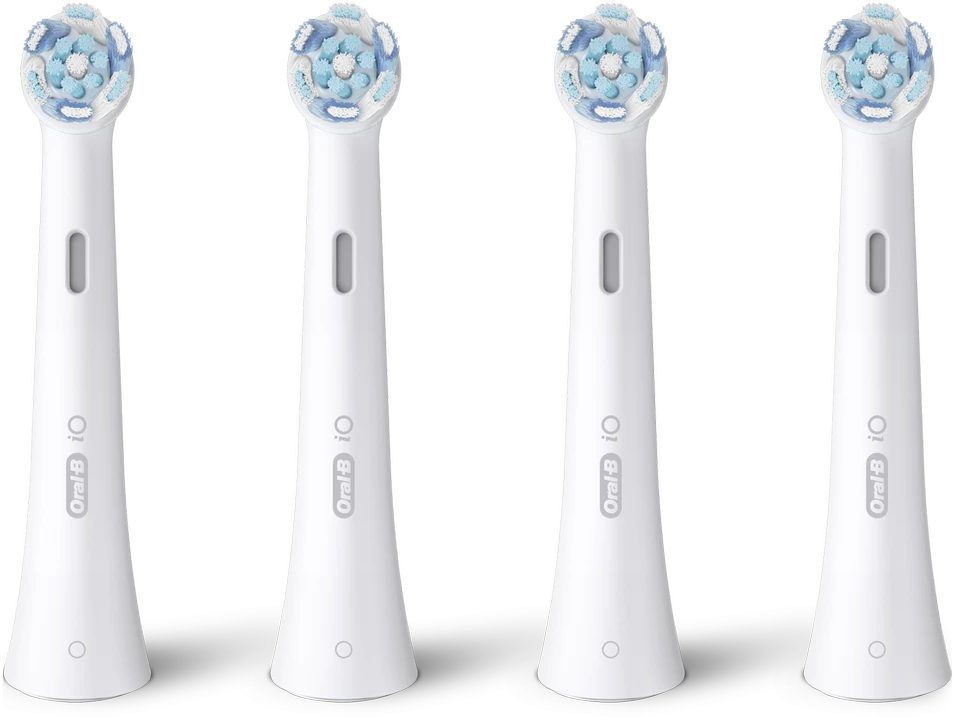 BRAUN iO RB CWF-4 Ultimate Clean Baltas 4ct antgaliai dantų šepetėliui