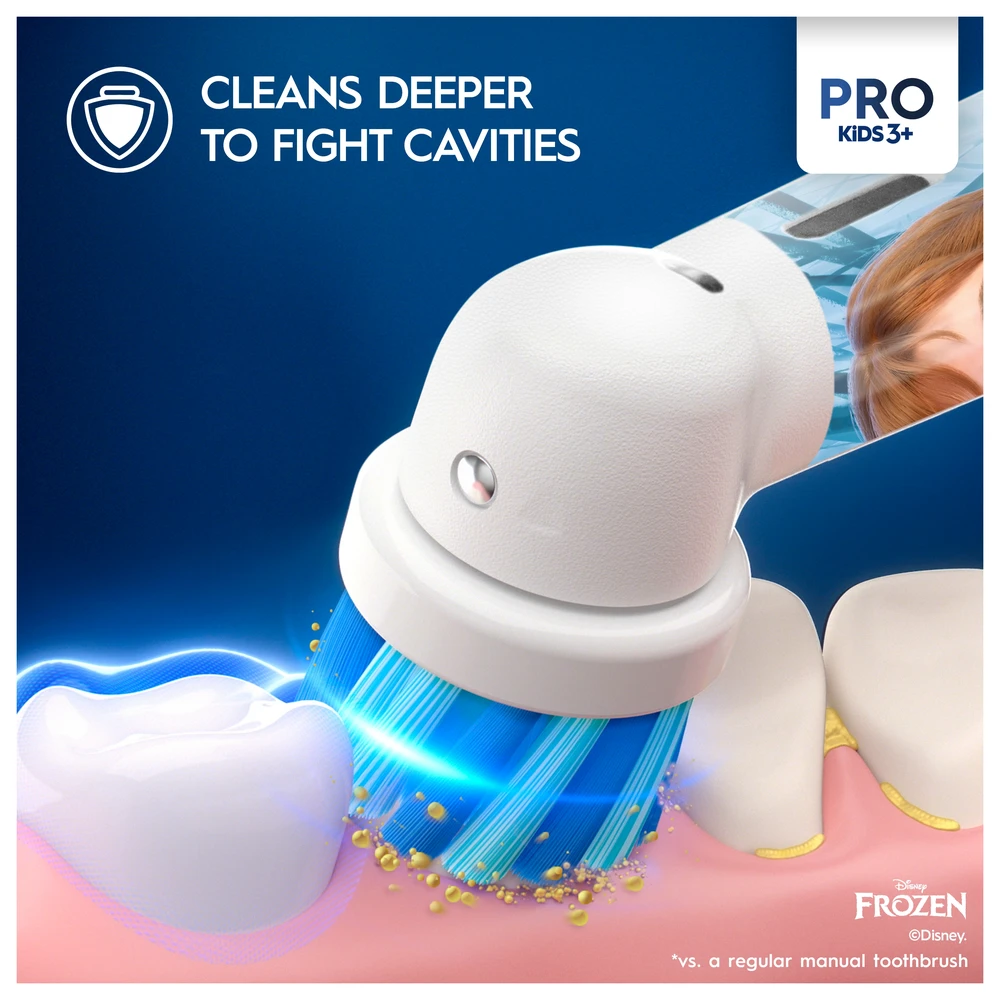 Braun D103.413.2K Vitality PRO Kids Elektrinis Dantų Šepetėlis 3+ Frozen
