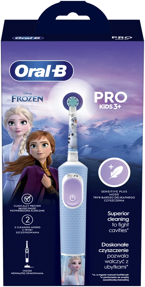 Braun D103.413.2K Vitality PRO Kids Elektrinis Dantų Šepetėlis 3+ Frozen