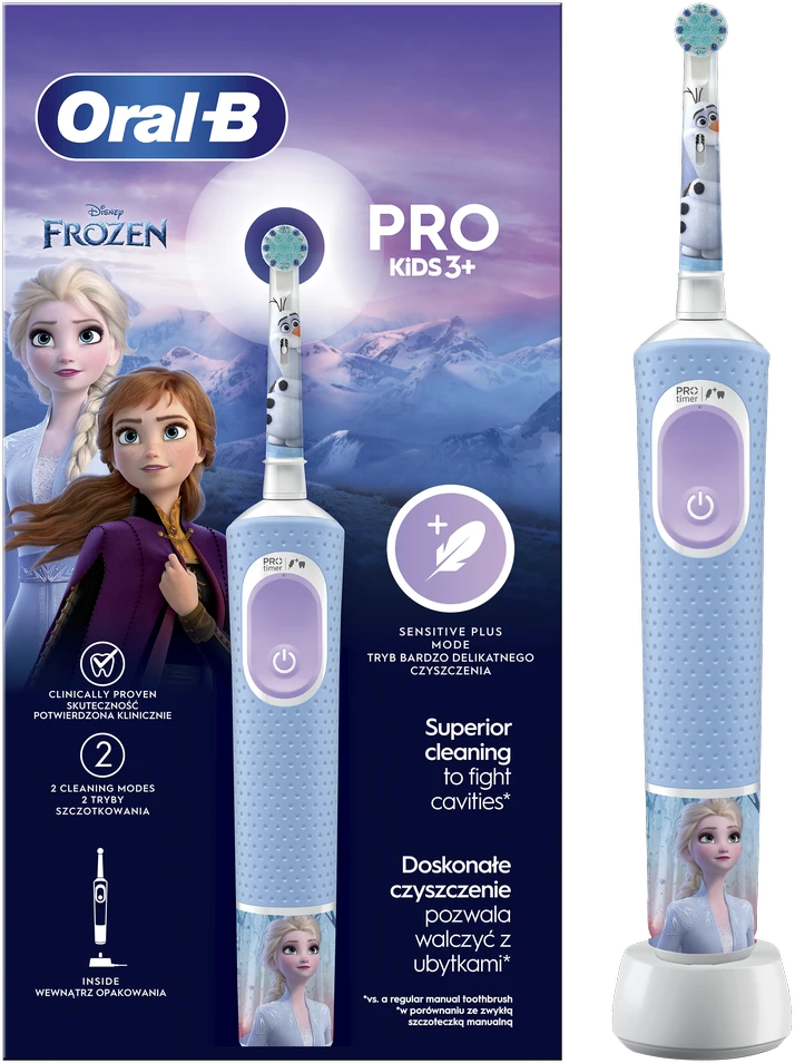 Braun D103.413.2K Vitality PRO Kids Elektrinis Dantų Šepetėlis 3+ Frozen