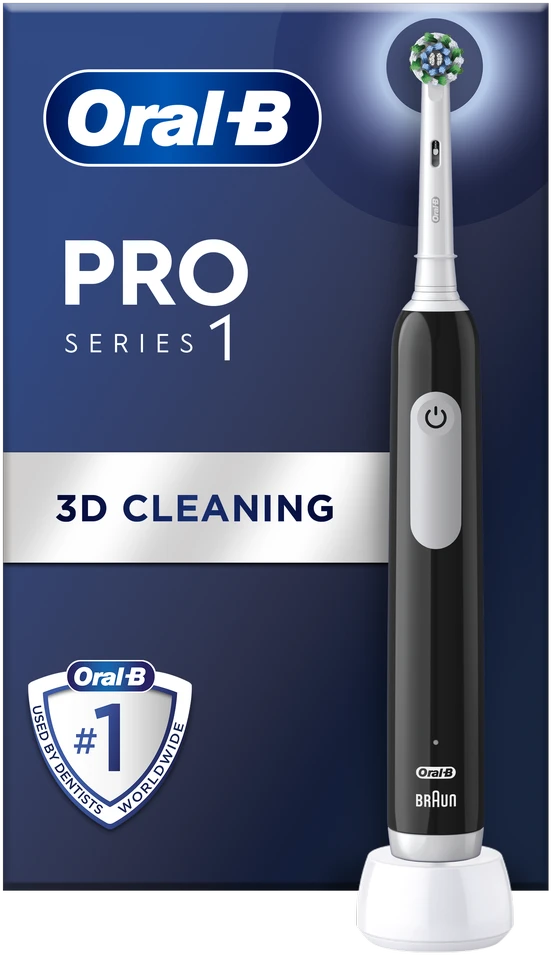 BRAUN D305.513.3 Pro Series 1 juod. Cross Action dantų šepetėlis