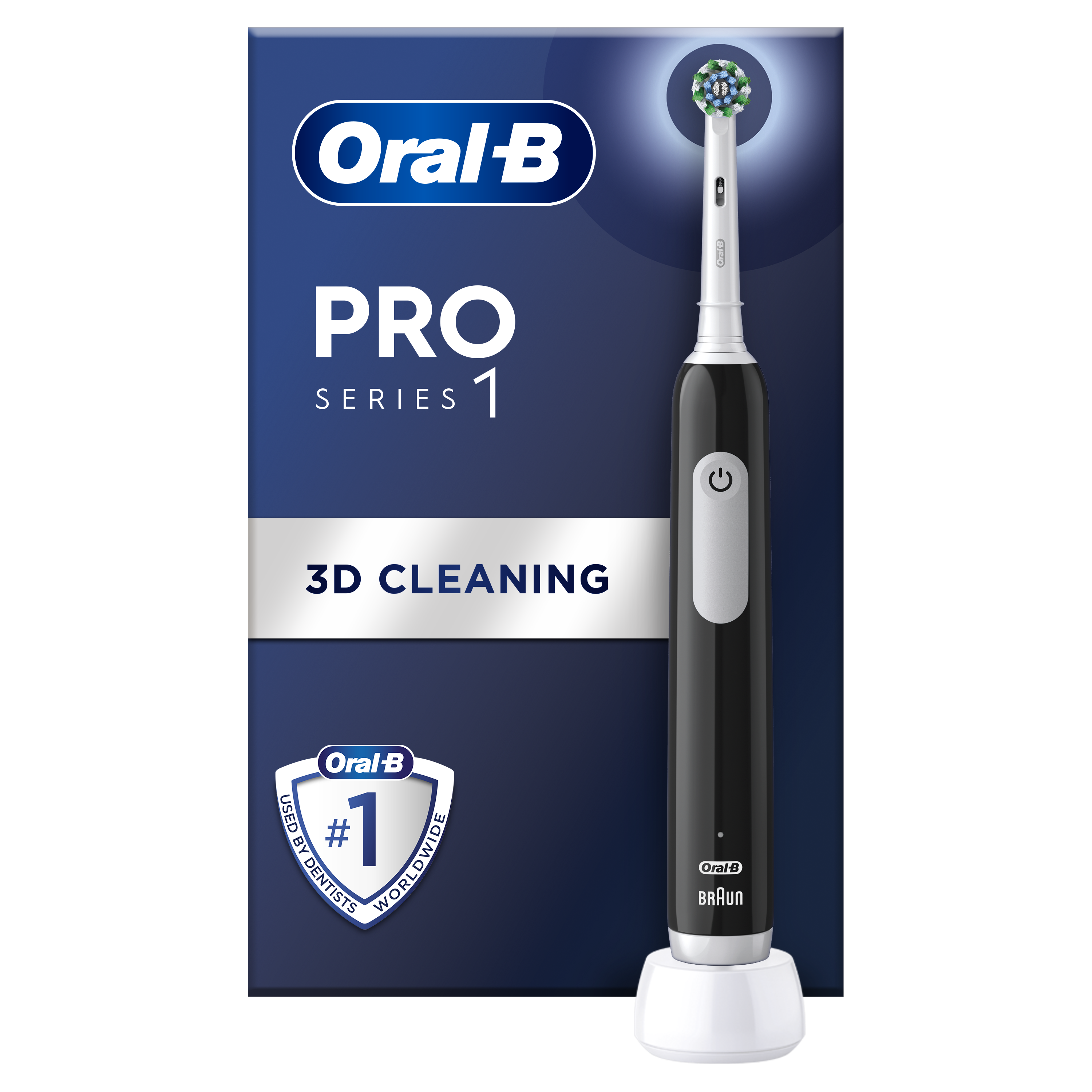 Braun D305.513.3 Pro Series 1 Elektrinis Dantų Šepetėlis Juodas Cross Action