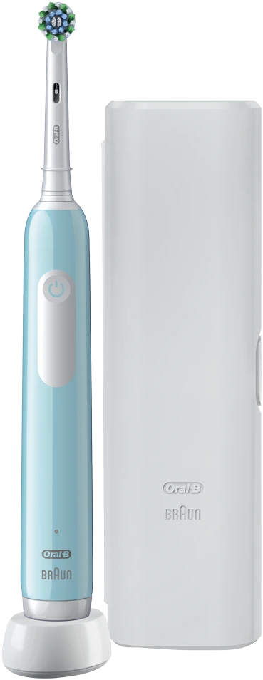 Braun Oral-B | Elektrinis dantų šepetėlis su Travel Case | Pro Series 1 | Įkraunamas | Suaugusiems | Šepetėlių skaičius galvutės įeina 1 | Number of teeth brushing modes 3 | Caribbean Mėlyna