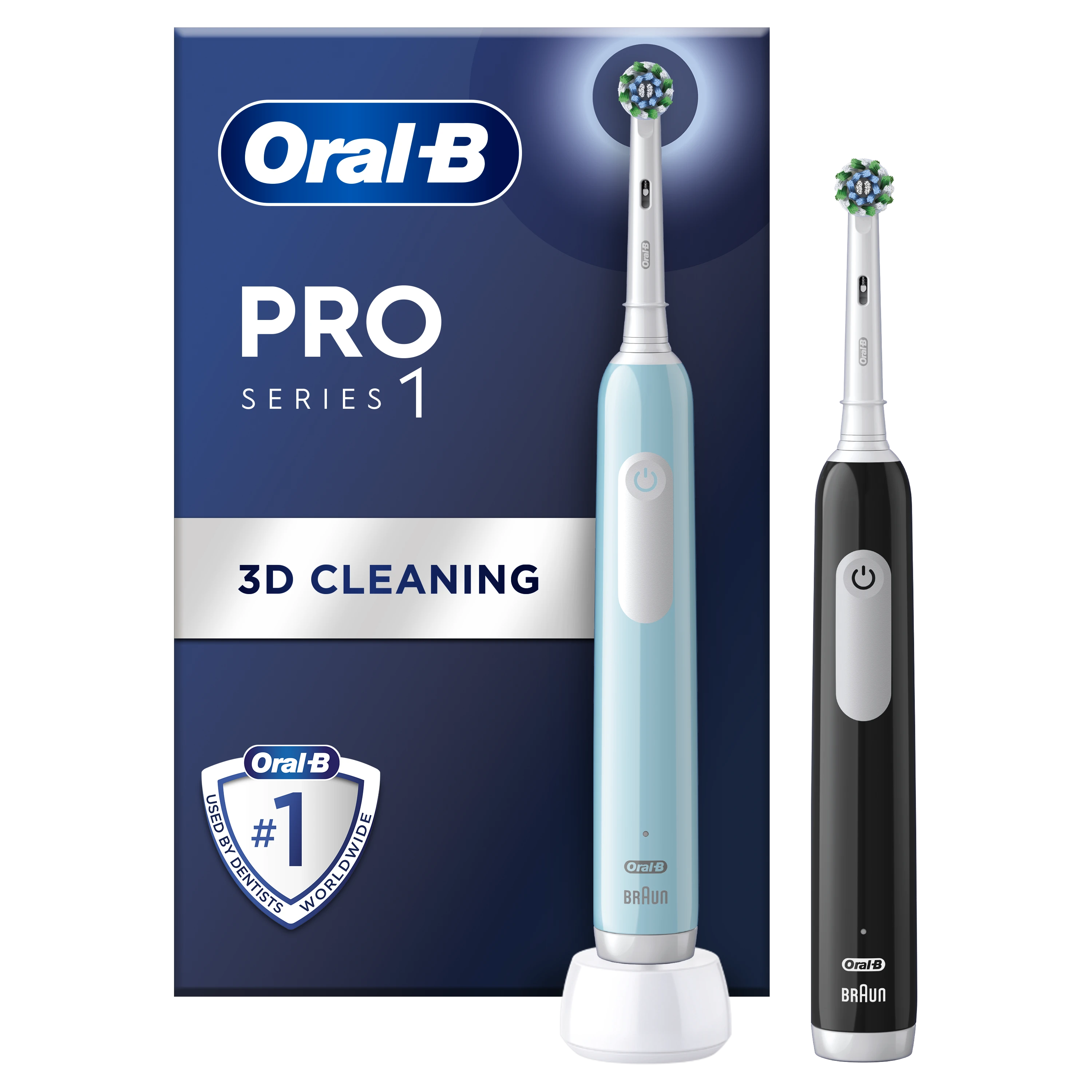 Oral-B Braun D305.523.3H PRO Series 1 Elektrinių Dantų Šepetėlių Rinkinys