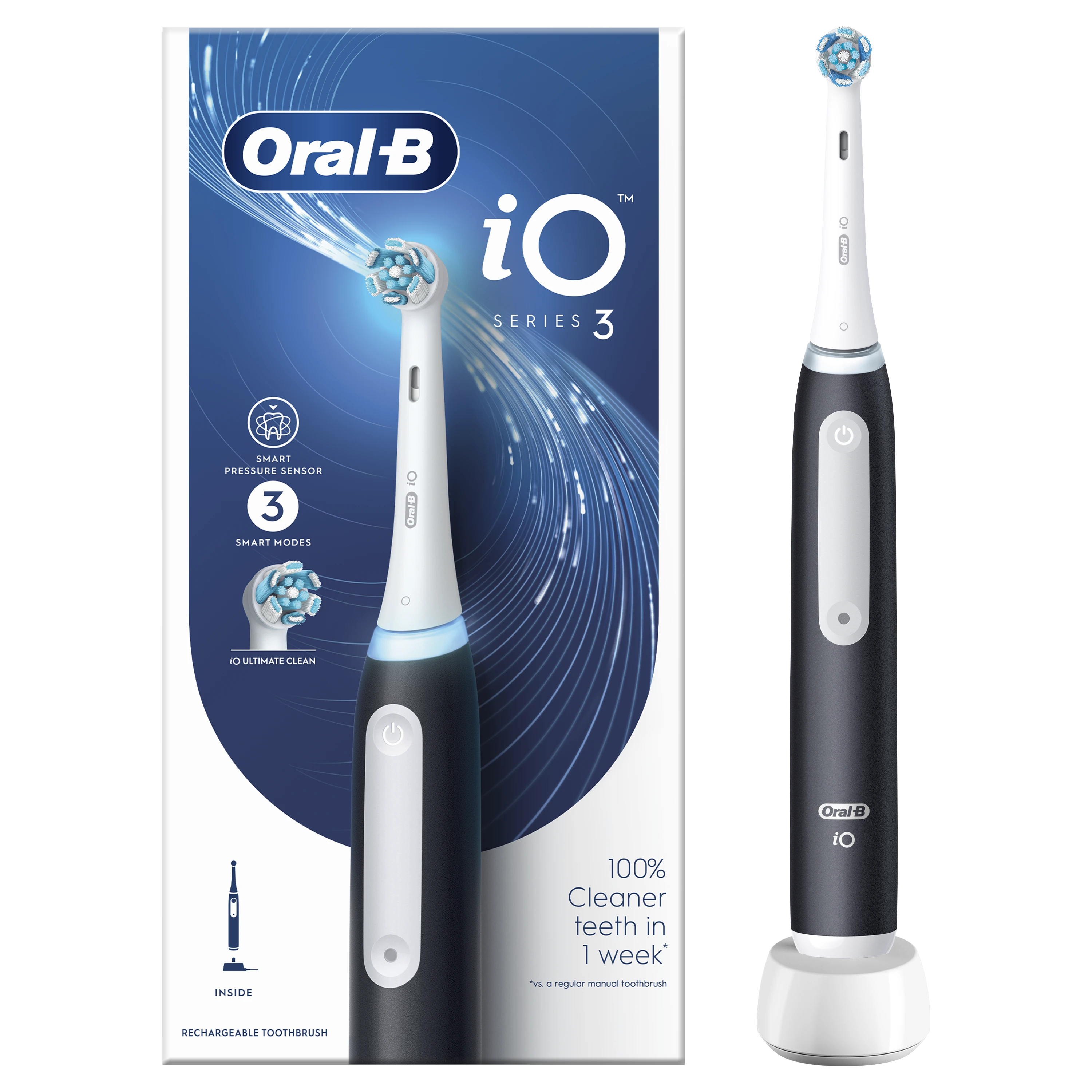 Oral-B iO3 sepetelis su pakuote ir krovikliu