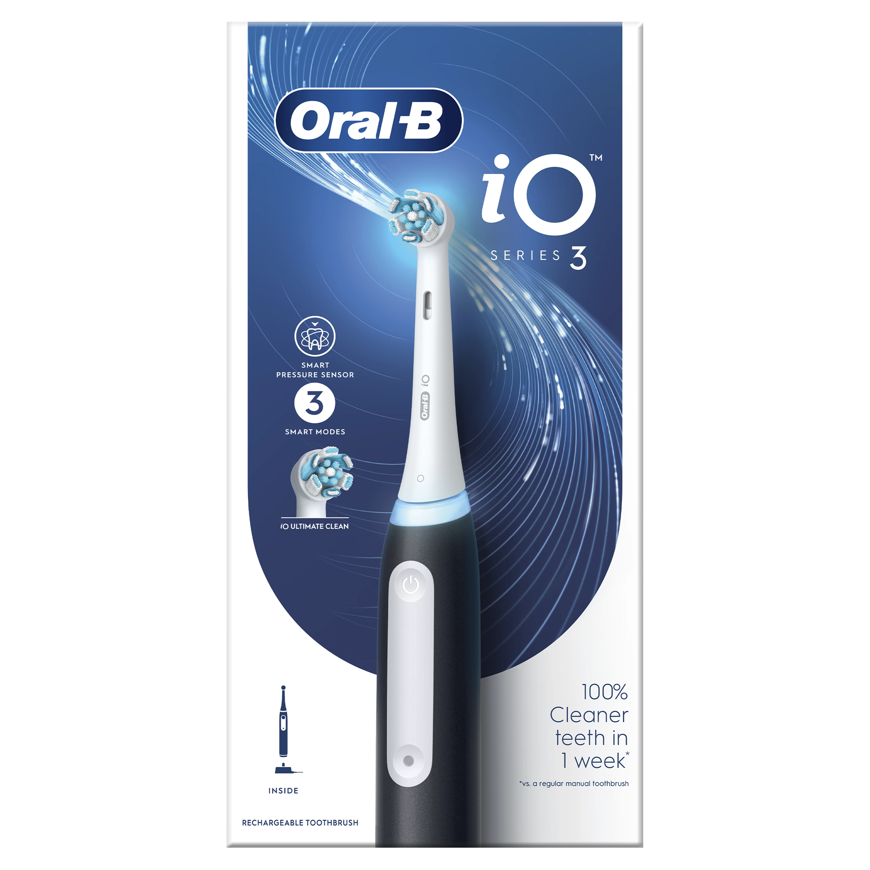 Braun Oral-B iO3 Elektrinis Dantų Šepetėlis Matt Juodas