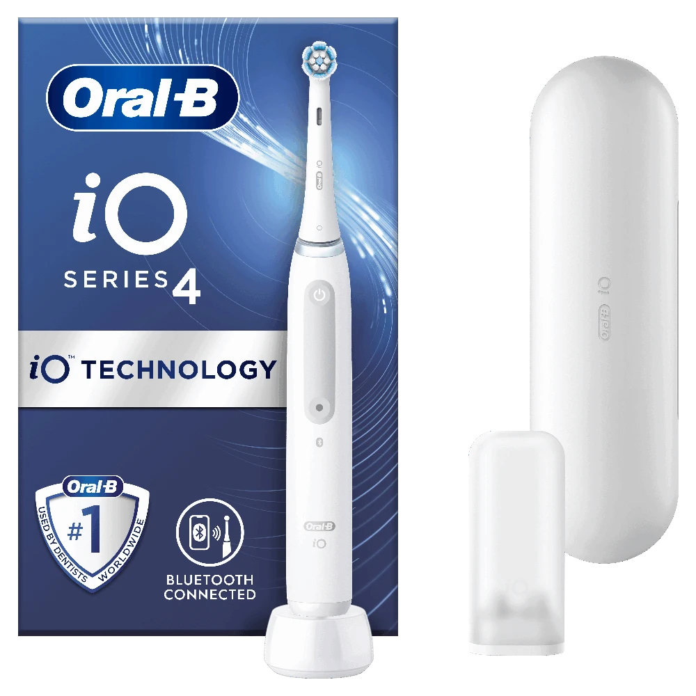 Braun Oral-B iO4 elektrinis dantų šepetėlis baltas Quite Baltas
