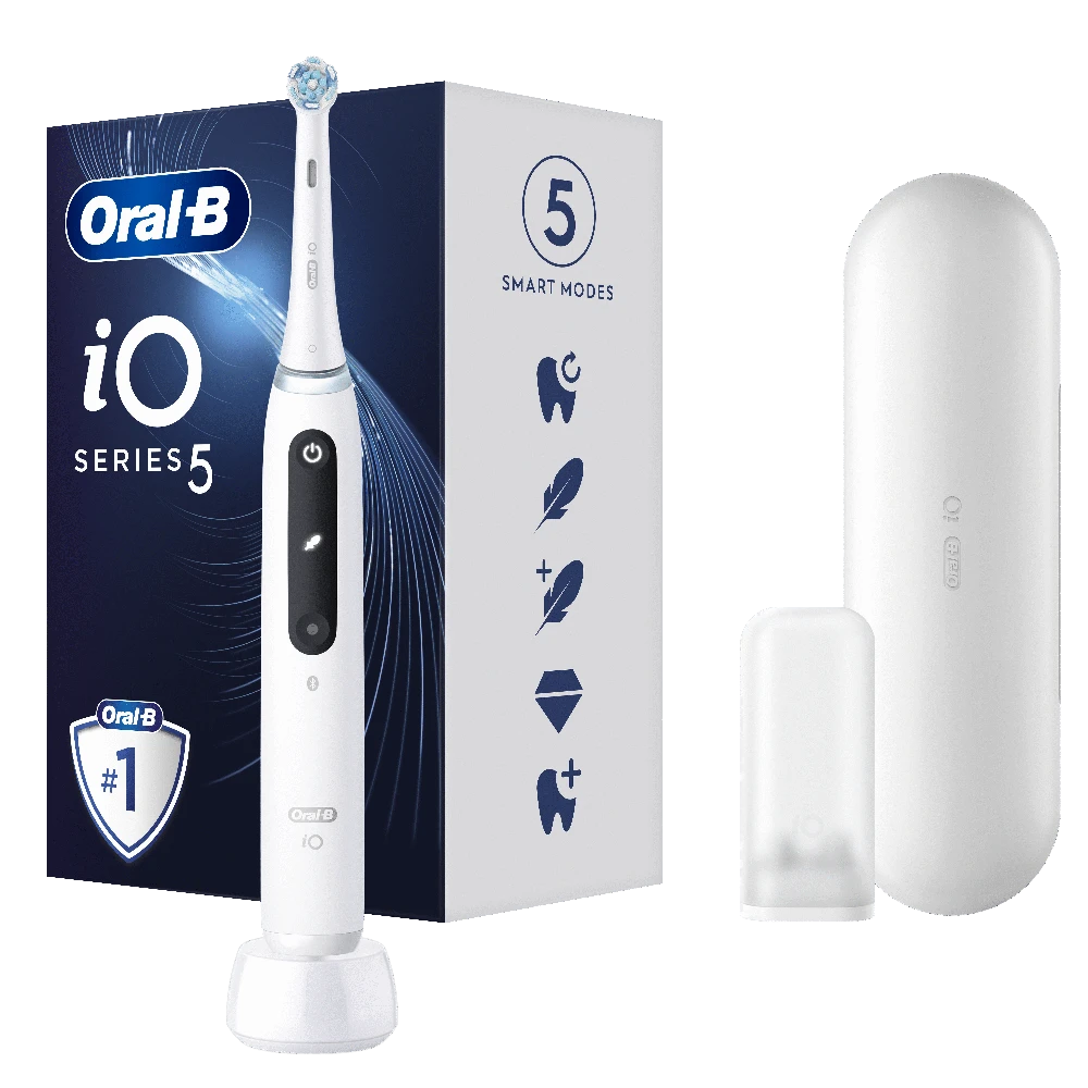 Braun iOG5.1A6.1DK Oral-B iO5 Elektrinis Dantų Šepetėlis Quite Baltas
