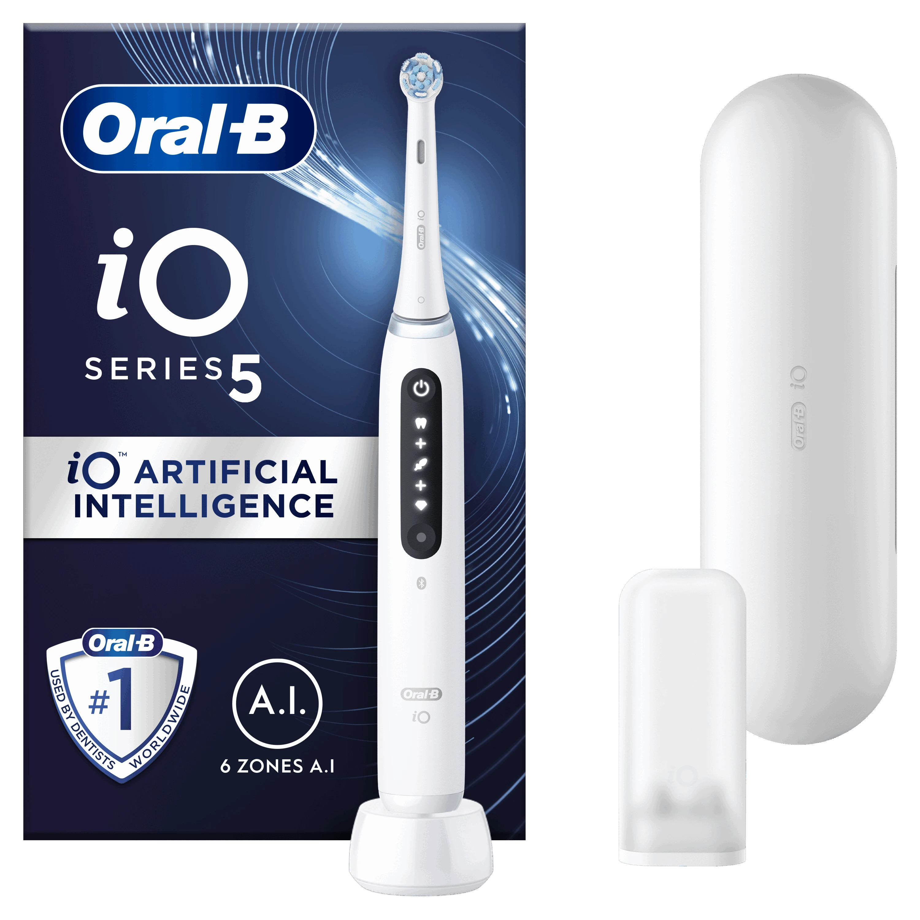 Braun iOG5.1A6.1DK Oral-B iO5 Elektrinis Dantų Šepetėlis Quite Baltas