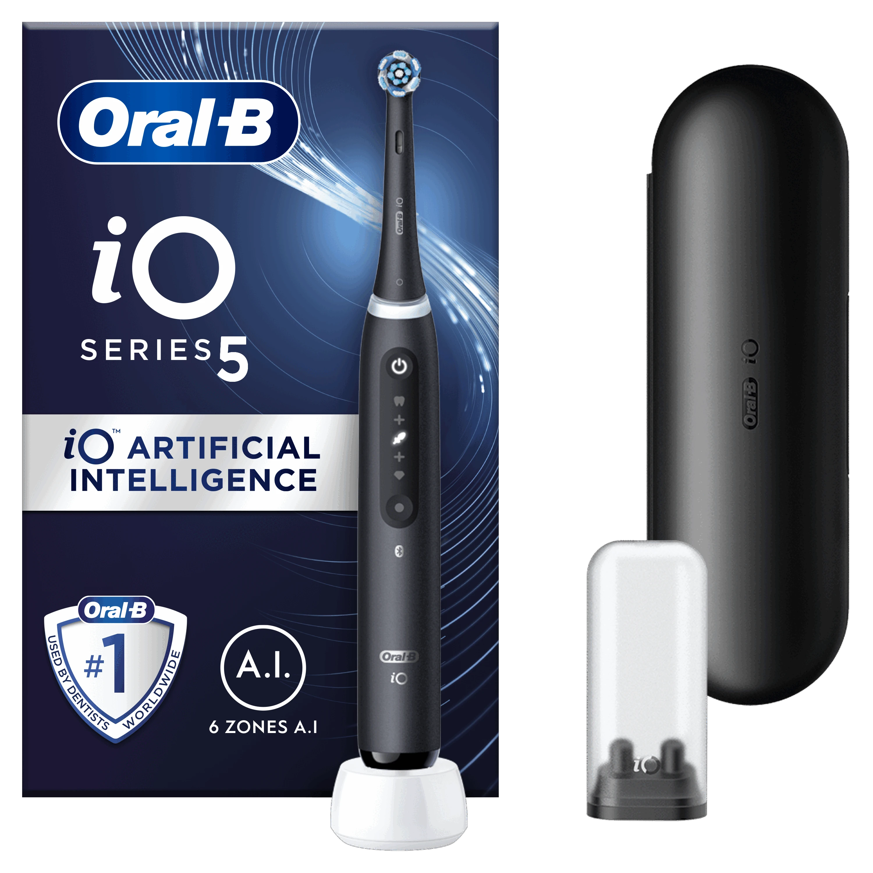 Braun iOG5.1B6.2DK Oral-B iO5 Elektrinis Dantų Šepetėlis Matt Juodas