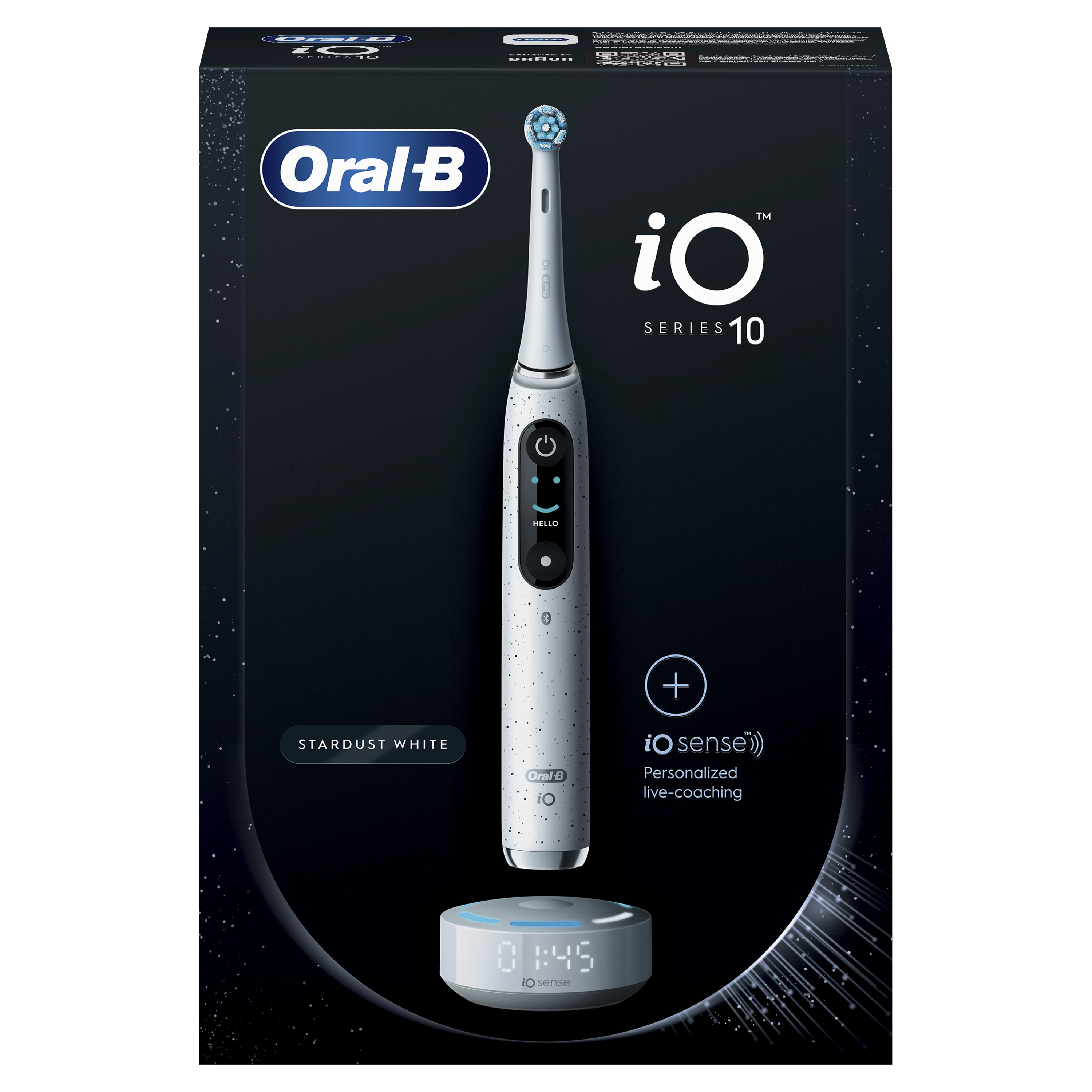Elektrinis dantų šepetėlis Braun Oral-B iO Series 10, Baltos spalvos