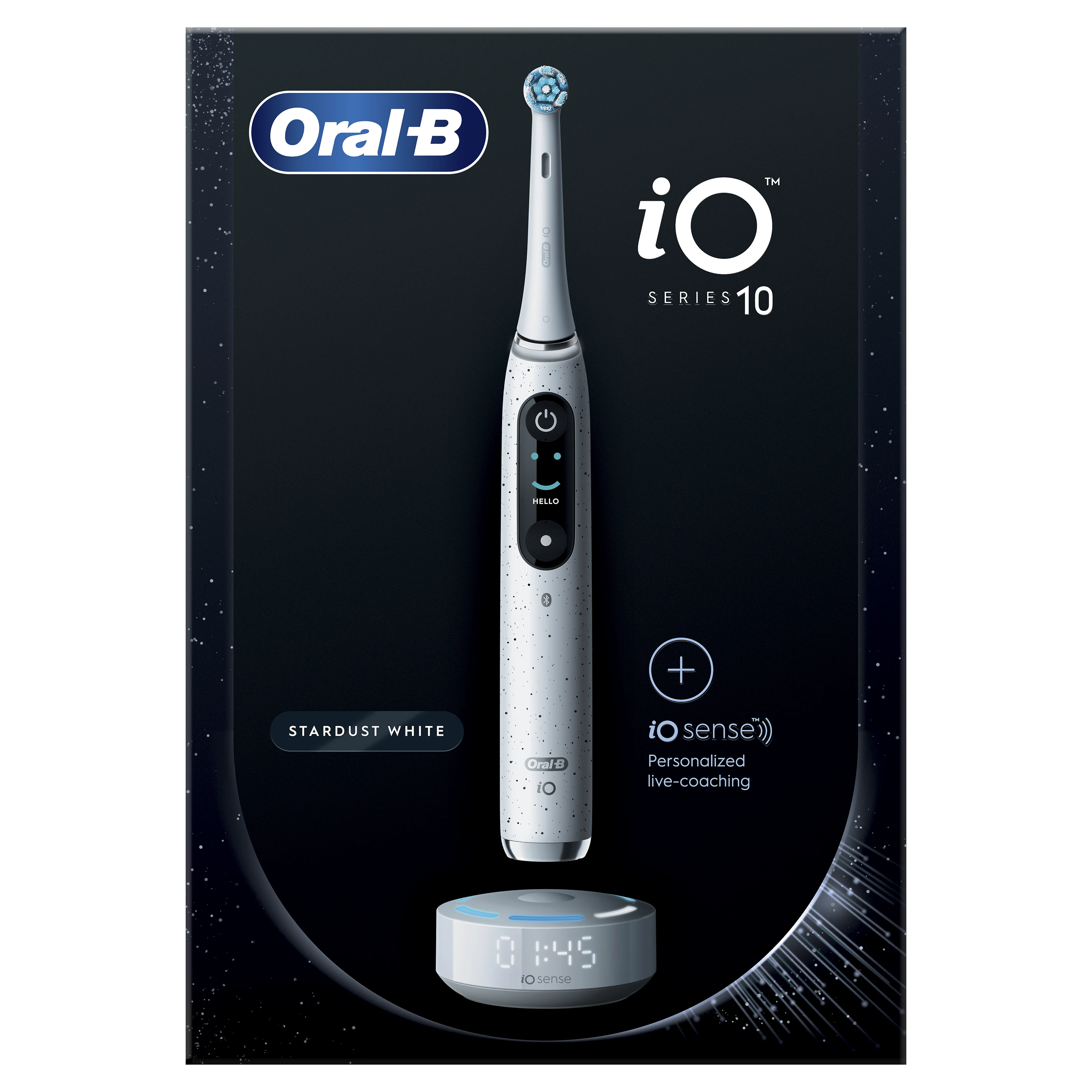 Elektrinis dantų šepetėlis Braun Oral-B iO Series 10, Baltos spalvos