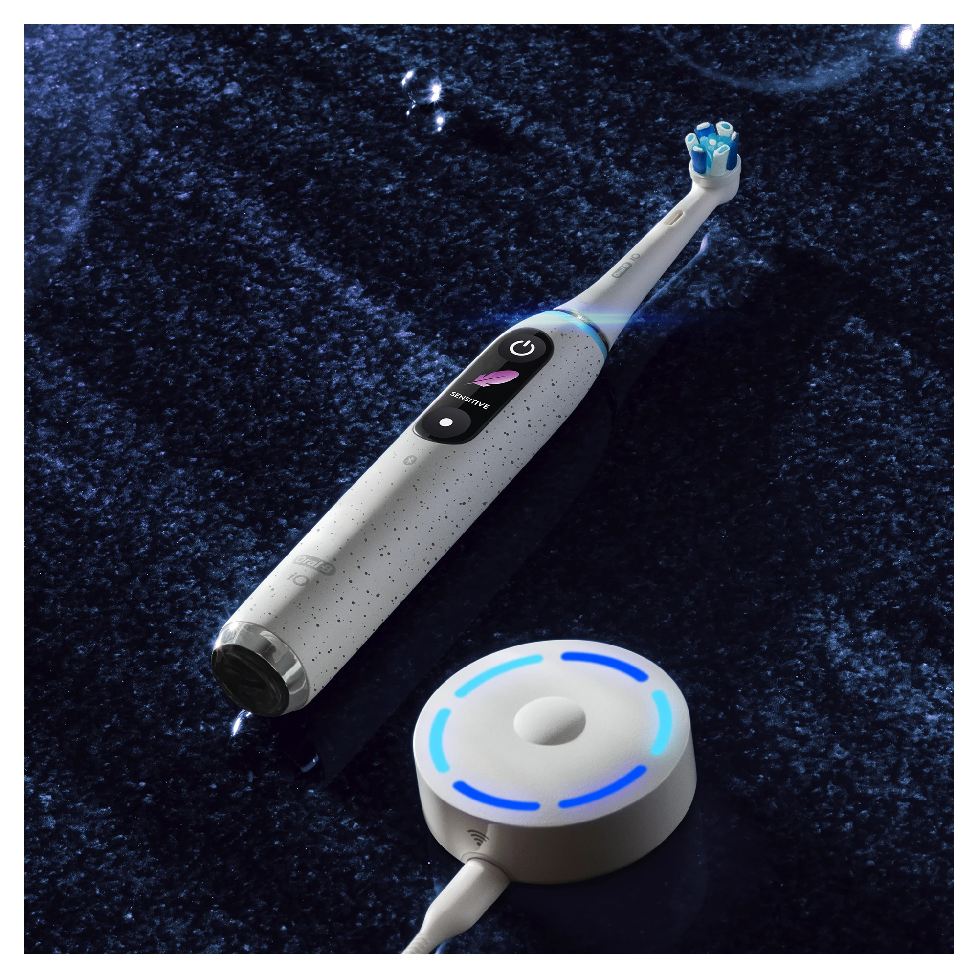 Elektrinis dantų šepetėlis Braun Oral-B iO Series 10, Baltos spalvos