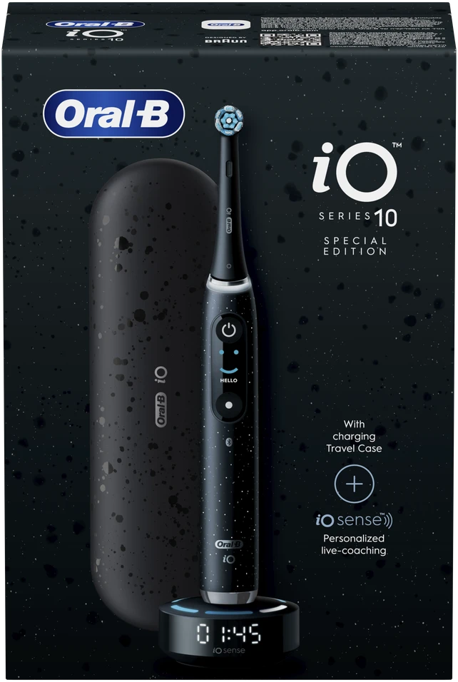 Elektrinis dantų šepetėlis Oral-B iO10 iOM10.1B4.2AD, Juodas