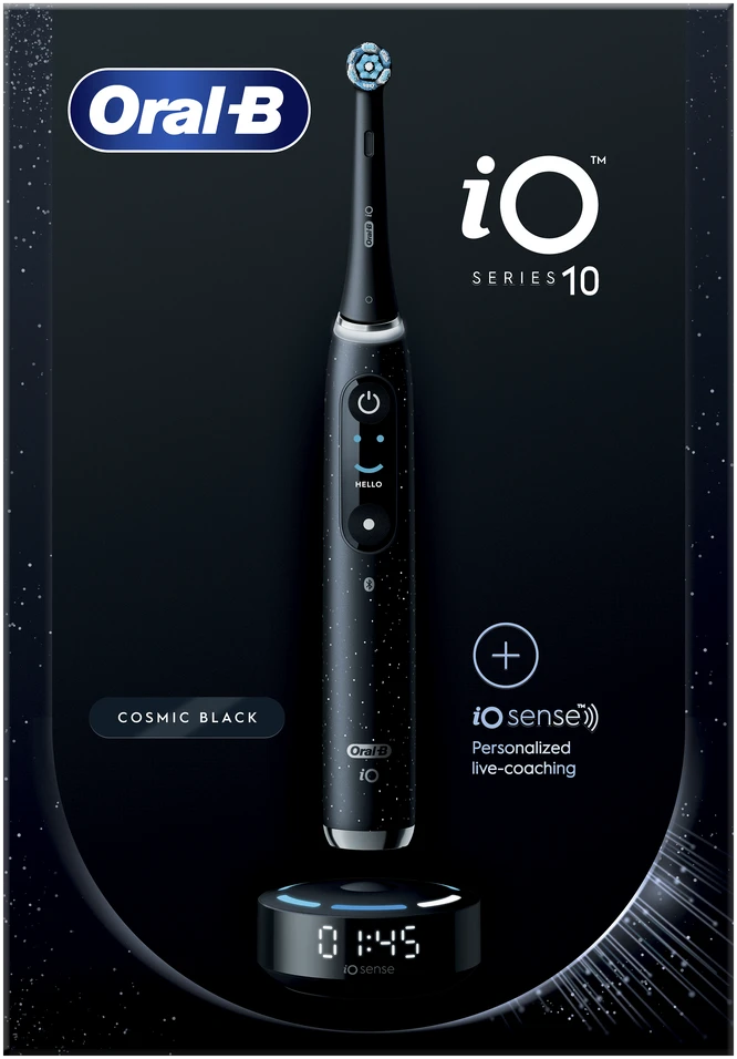 Elektrinis dantų šepetėlis Braun Oral-B iO Series 10, Juodos spalvos