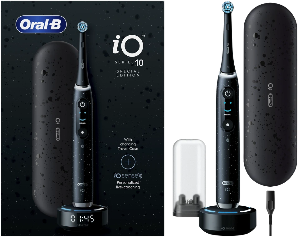 Elektrinis dantų šepetėlis Oral-B iO10 iOM10.1B4.2AD, Juodas