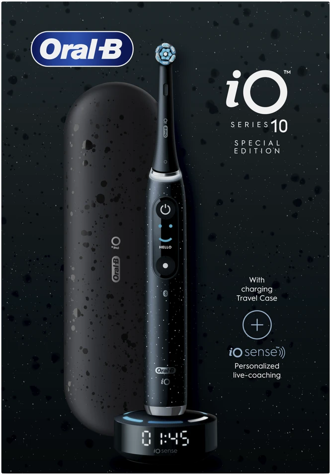 Elektrinis dantų šepetėlis Oral-B iO10 iOM10.1B4.2AD, Juodas