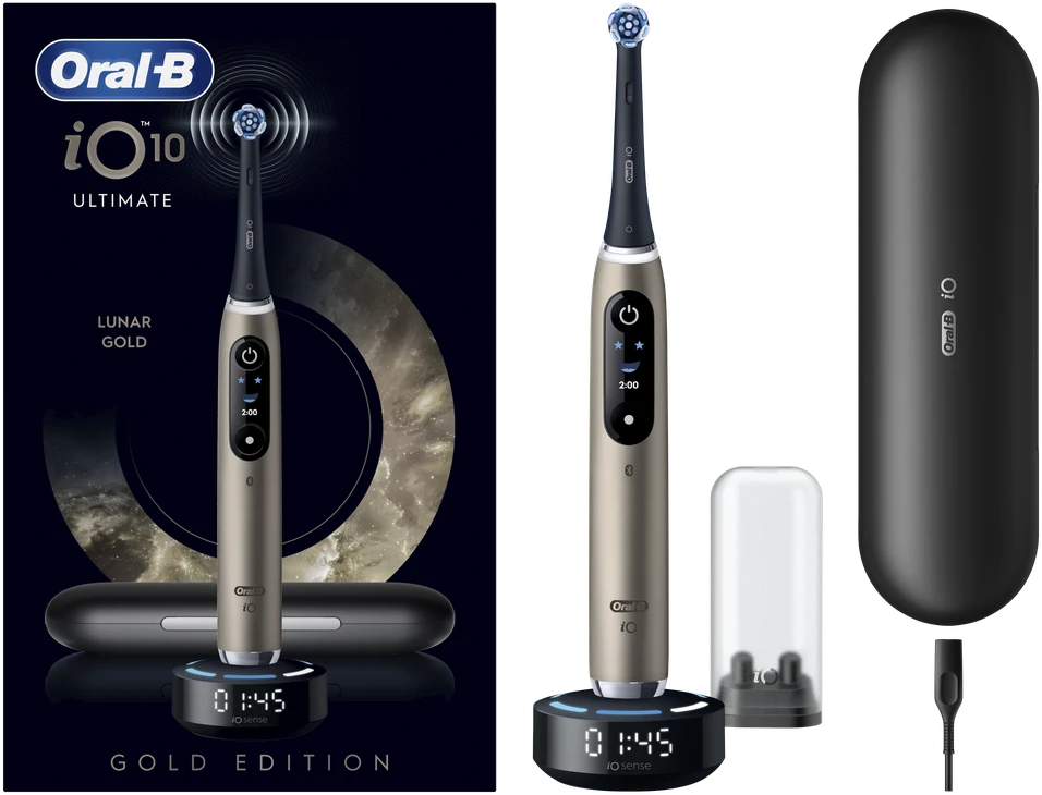 Braun iOM10.1B4.AD Oral-B iO10 Gold Elektrinis Dantų Šepetėlis +TC