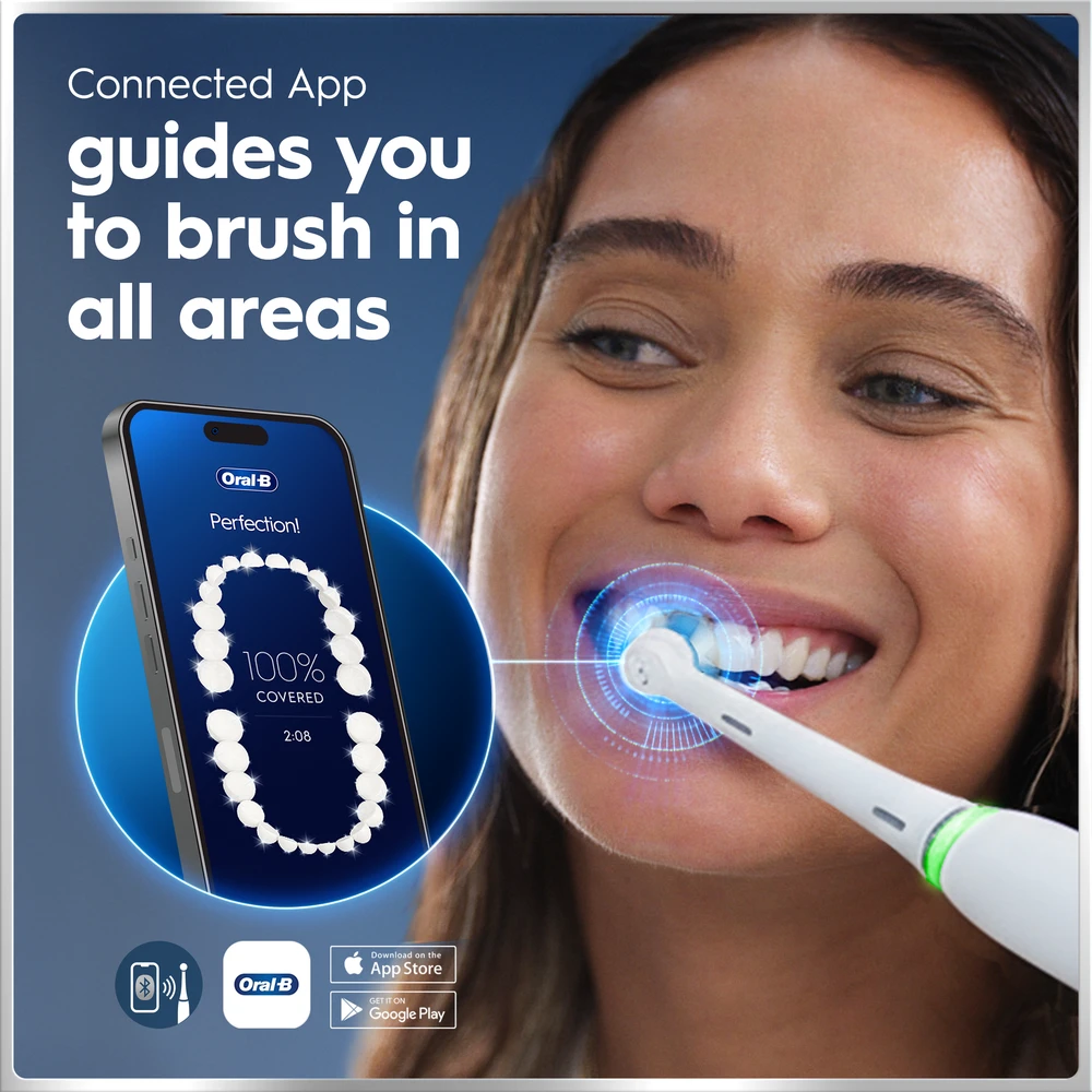 Elektrinis dantų šepetėlis Oral-B iO6 Series, baltas, 4210201438069