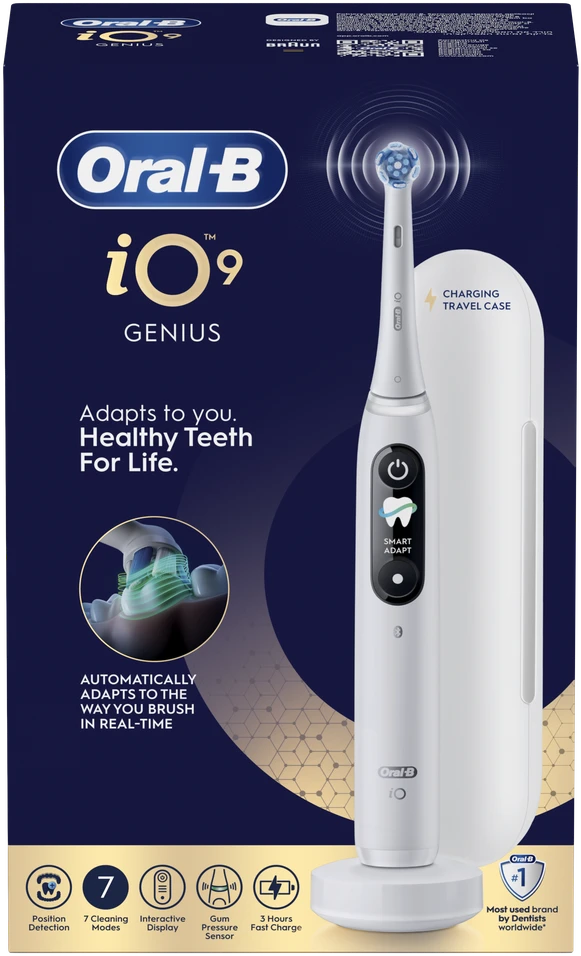 ORAL-B iO Series 9N Elektrinis dantų šepetėlis, baltos spalvos
