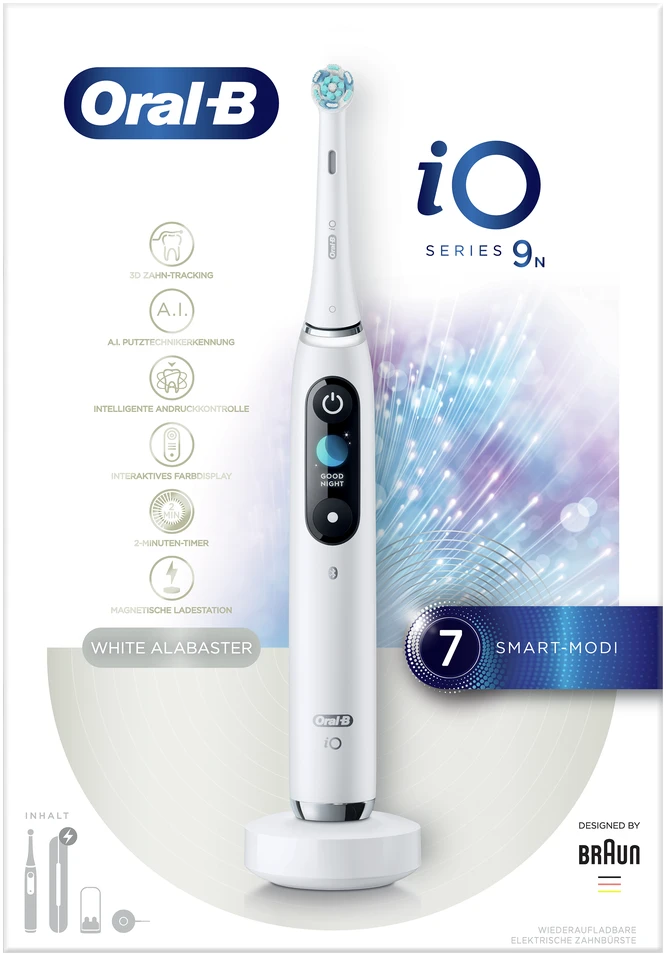 Oral-B iO Series 9N su spalvotu ekranu ir technologijų žymomis