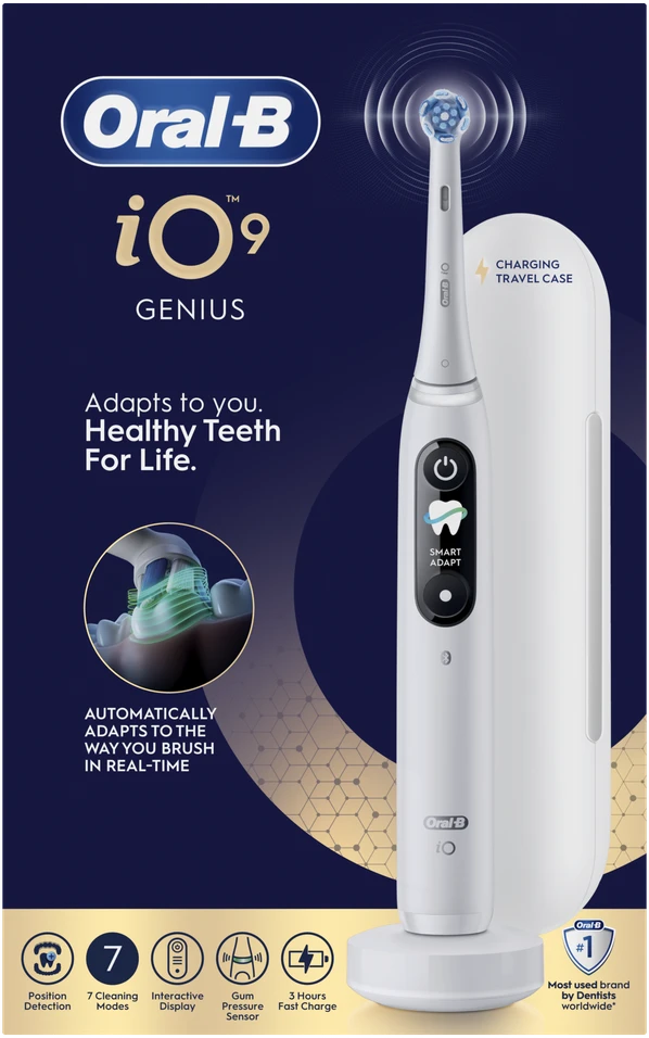 ORAL-B iO Series 9N Elektrinis dantų šepetėlis, baltos spalvos