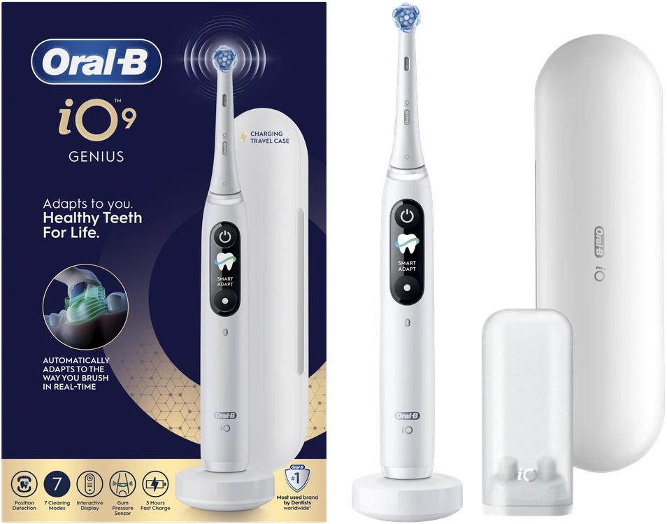 ORAL-B iO Series 9N Elektrinis dantų šepetėlis, baltos spalvos