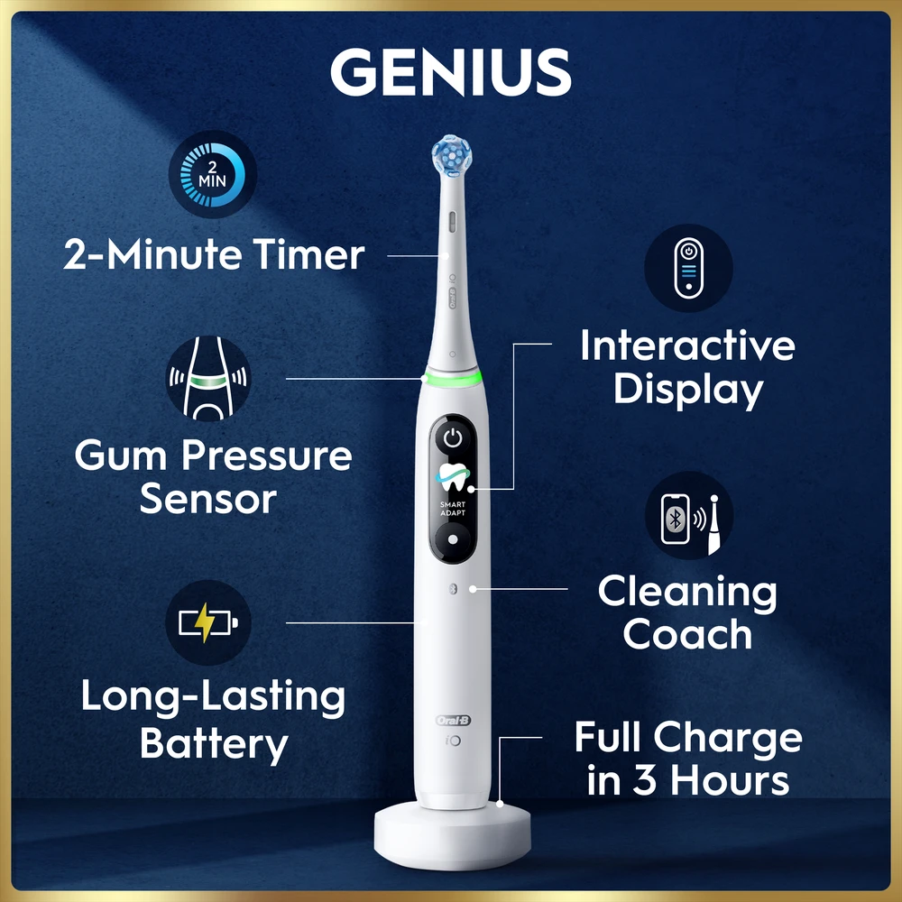 ORAL-B iO Series 9N Elektrinis dantų šepetėlis, baltos spalvos