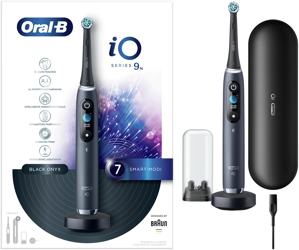 ORAL-B iO Series 9 Elektrinis dantų šepetėlis, juodos spalvos