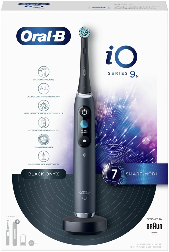 ORAL-B iO Series 9 Elektrinis dantų šepetėlis, juodos spalvos