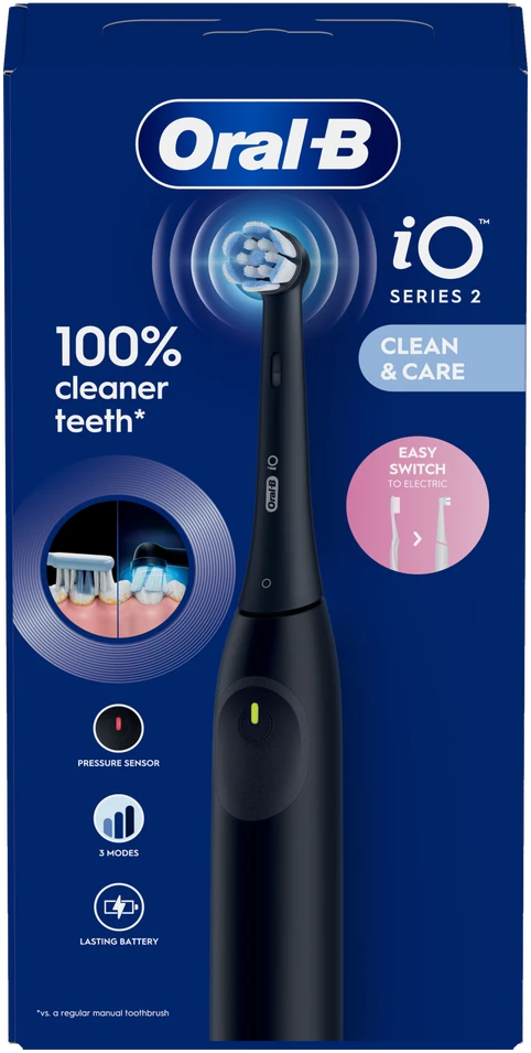 Braun iOS2.1D9.0 Oral-B iO2 Elektrinis Dantų Šepetėlis Night Juodas