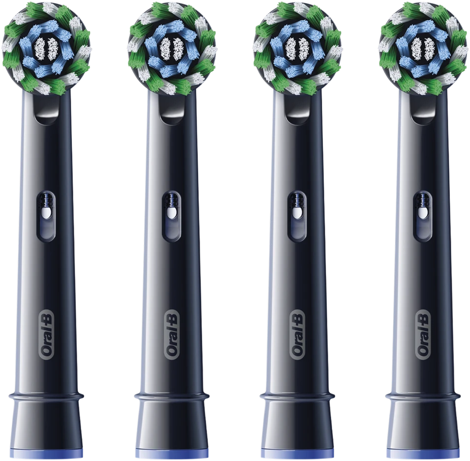 Braun Oral-B EB50-4 Cross Action Pro Juodas Dantų Šepetėlio Galvutės, 4 Vnt.