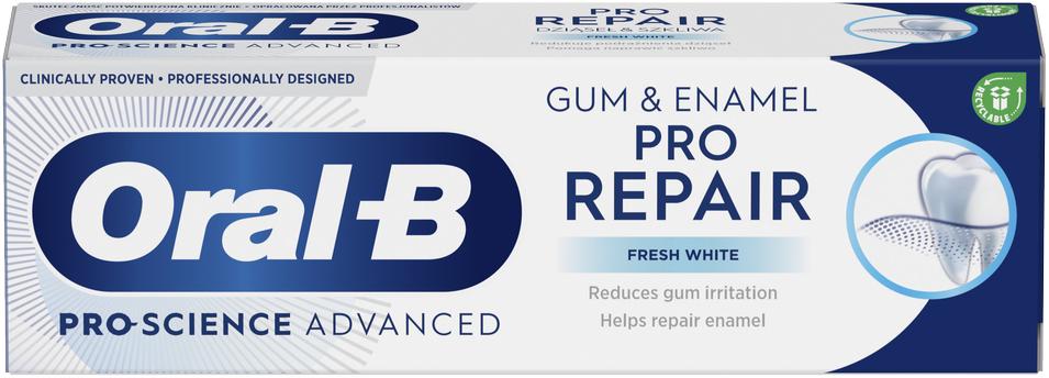 Braun Oral-B Gum &amp; Enamel Professional Gentle Whitening 75ml Dantų pasta