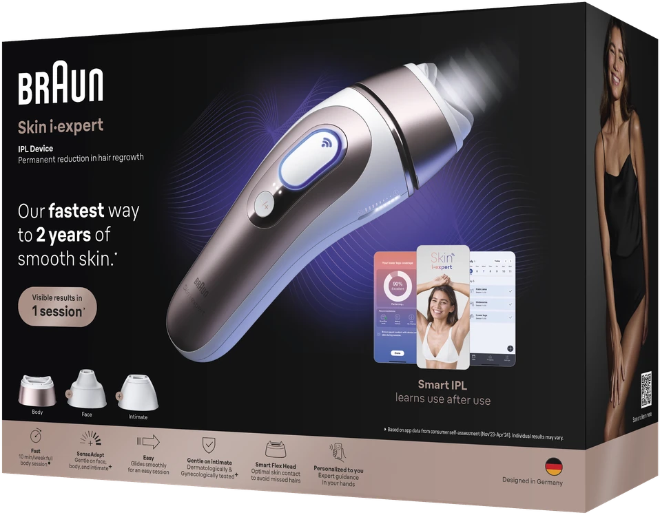 NAUJIENA Braun PL7321 Skin i·expert Pro7 IPL Fotoepiliatorius - Išmanioji alternatyva lazeriui.